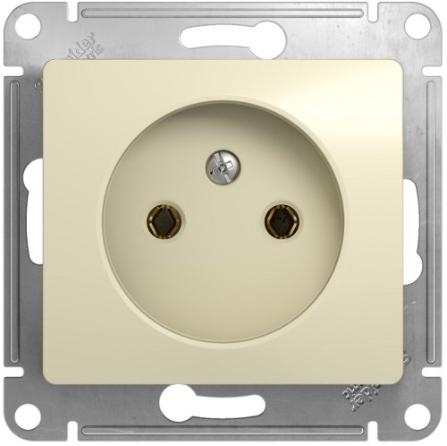 Розетка без заземления без рамки Systeme Electric Glossa 1-м. бежевый картинка